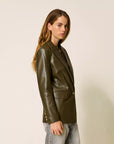 Giacca Blazer Twinset effetto Pelle