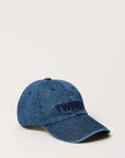 Cappello TwinSet da Baseball in Denim con Logo