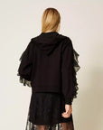 Felpa Twinset con Volant in Georgette