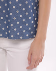 Top Chambray Ricamato Mimì Muà