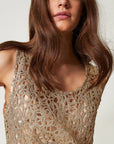 Top TwinSet Crochet Lamé