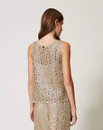 Top TwinSet Crochet Lamé