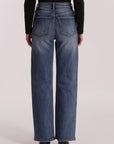Jeans Wide Leg con Strass Trasparenti