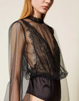 Body Twinset in Tulle e Pizzo