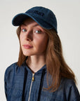 Cappello TwinSet da Baseball in Denim con Logo
