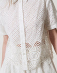 Camicia TwinSet in Sangallo e Crochet