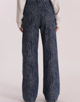 Jeans Palazzo in Jacquard Animalier