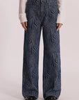 Jeans Palazzo in Jacquard Animalier