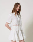 Camicia TwinSet in Sangallo e Crochet