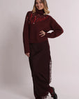 Gonna Midi con Spacco e Bordo in Pizzo Mimi Muà