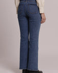 Jeans Flare con Ricamo Ondulato sulle Tasche Mimi Muà
