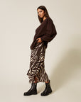 Gonna asimmetrica Twinset Animalier