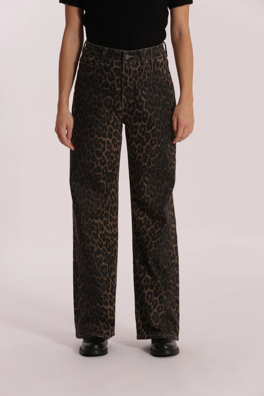 Jeans Wide Leg Leopardato Mimi Muà
