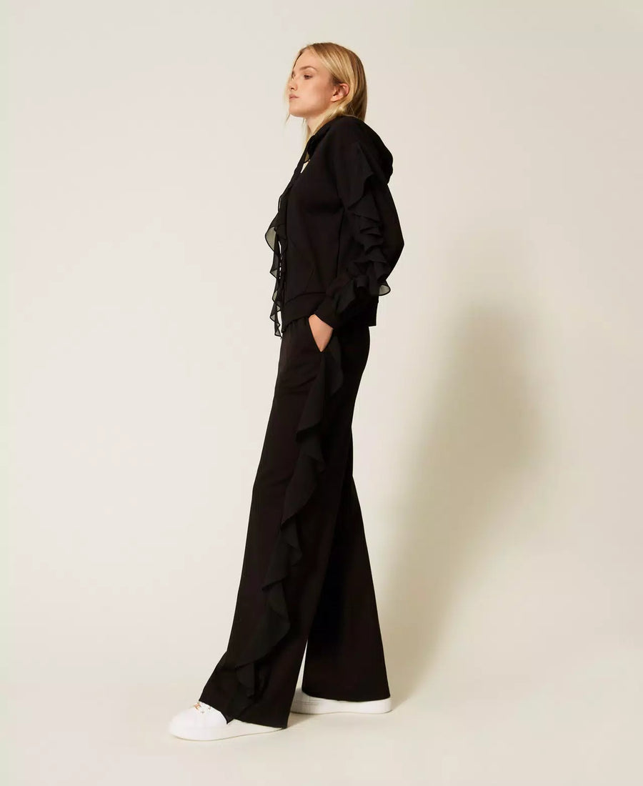 Pantaloni Twinset con Volant in Georgette