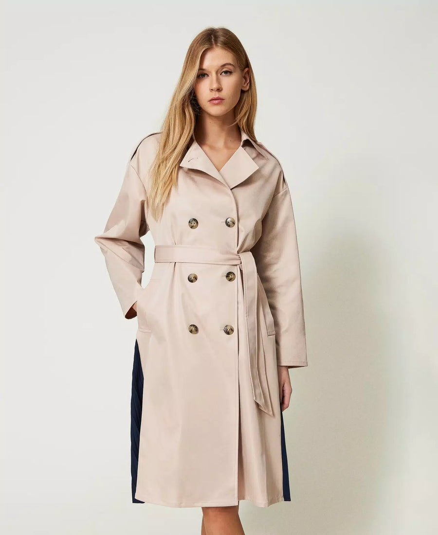 Trench TwinSet con retro plissé