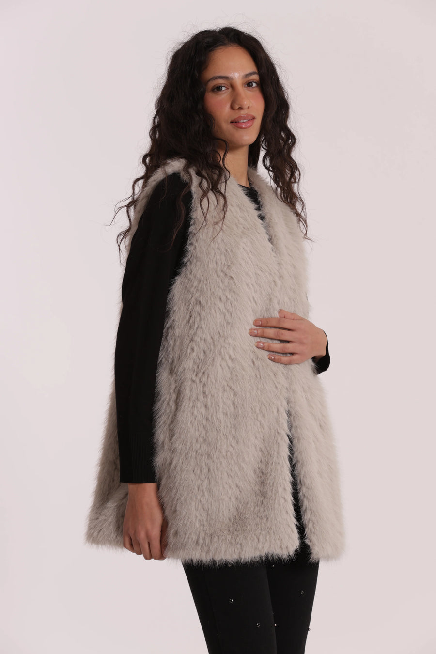 Gilet Lungo effetto Montone Mimi Muá