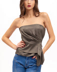 Top Bustier in Raso Koralline