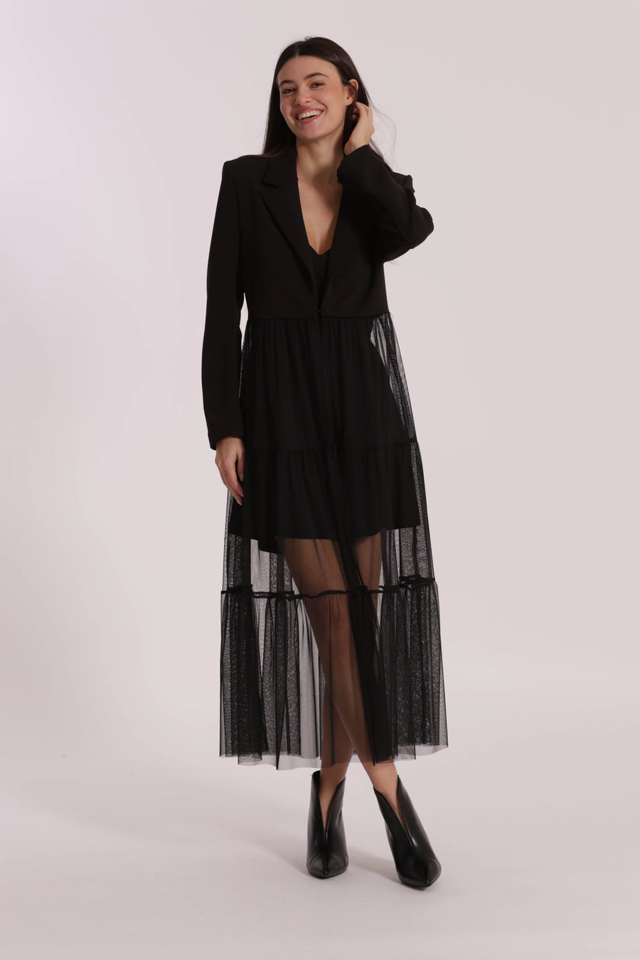 Giacca Lunga con Tulle Mimi Muà
