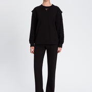 Felpa Twinset con Merletto