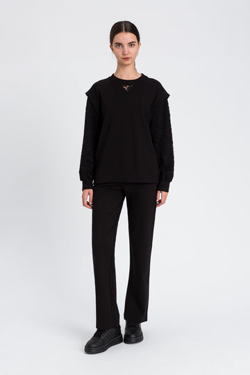 Felpa Twinset con Merletto