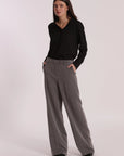 Pantalone Palazzo con Applicazione di Strass