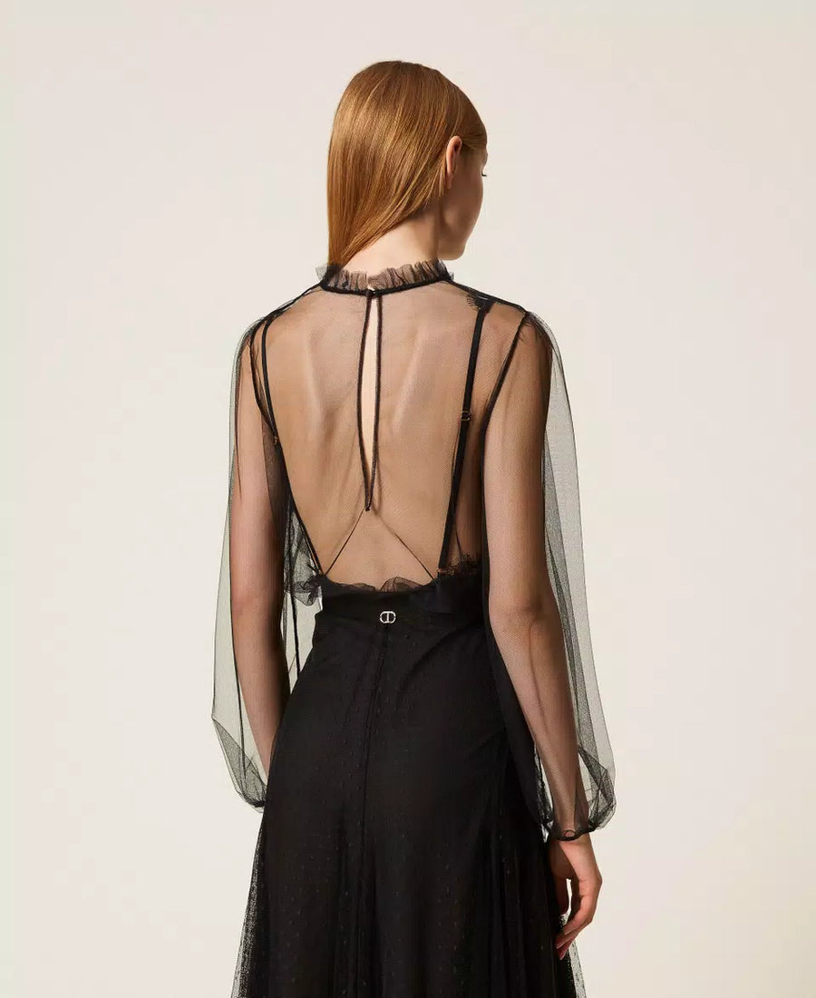 Body Twinset in Tulle e Pizzo