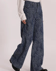 Jeans Palazzo in Jacquard Animalier