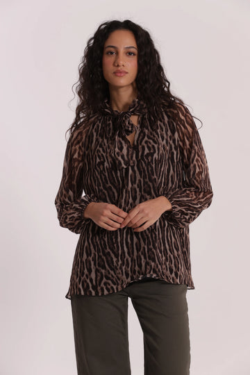 Blusa con Fusciacca Animalier Mimì Muà