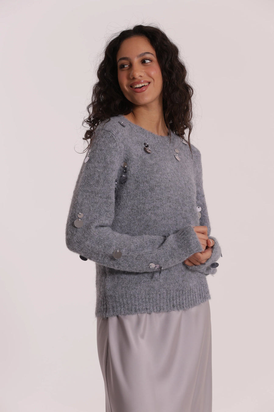 Maglia con Paillettes su Maniche Mimi Muà
