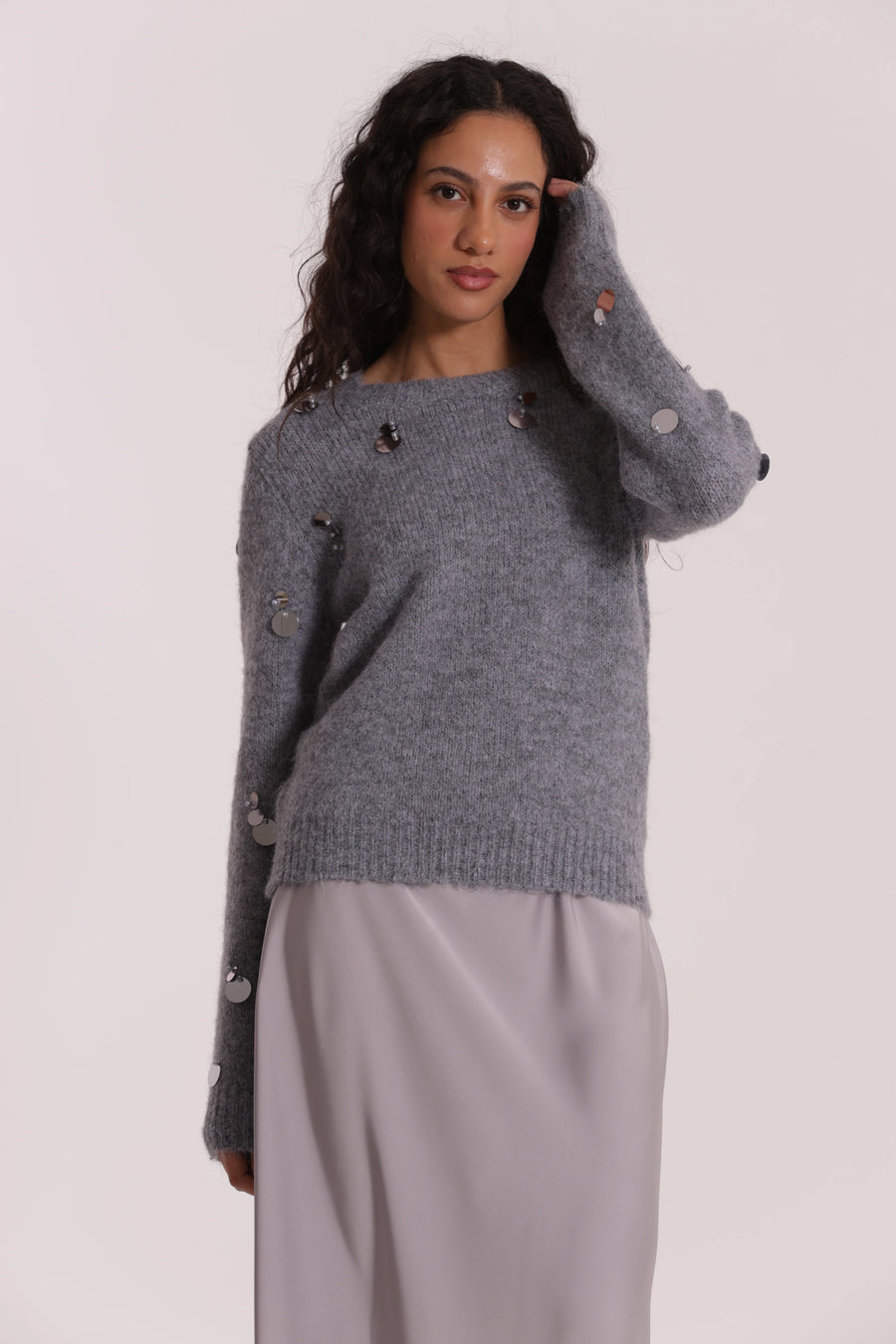 Maglia con Paillettes su Maniche Mimi Muà