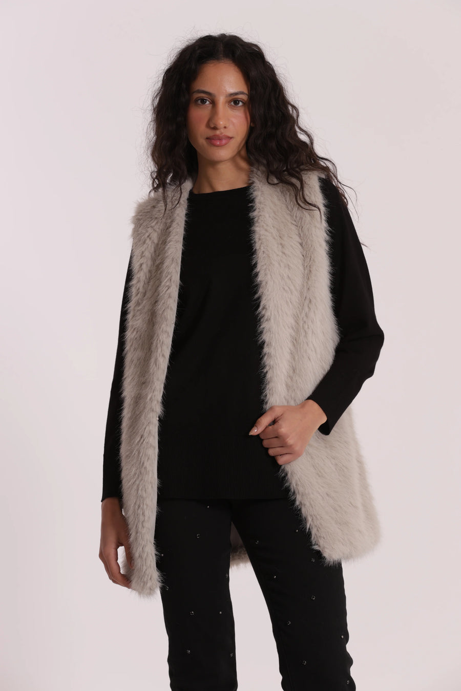 Gilet Lungo effetto Montone Mimi Muá