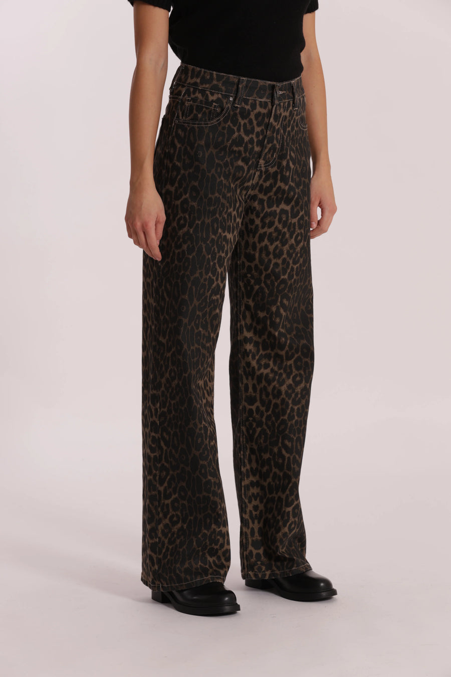 Jeans Wide Leg Leopardato Mimi Muà