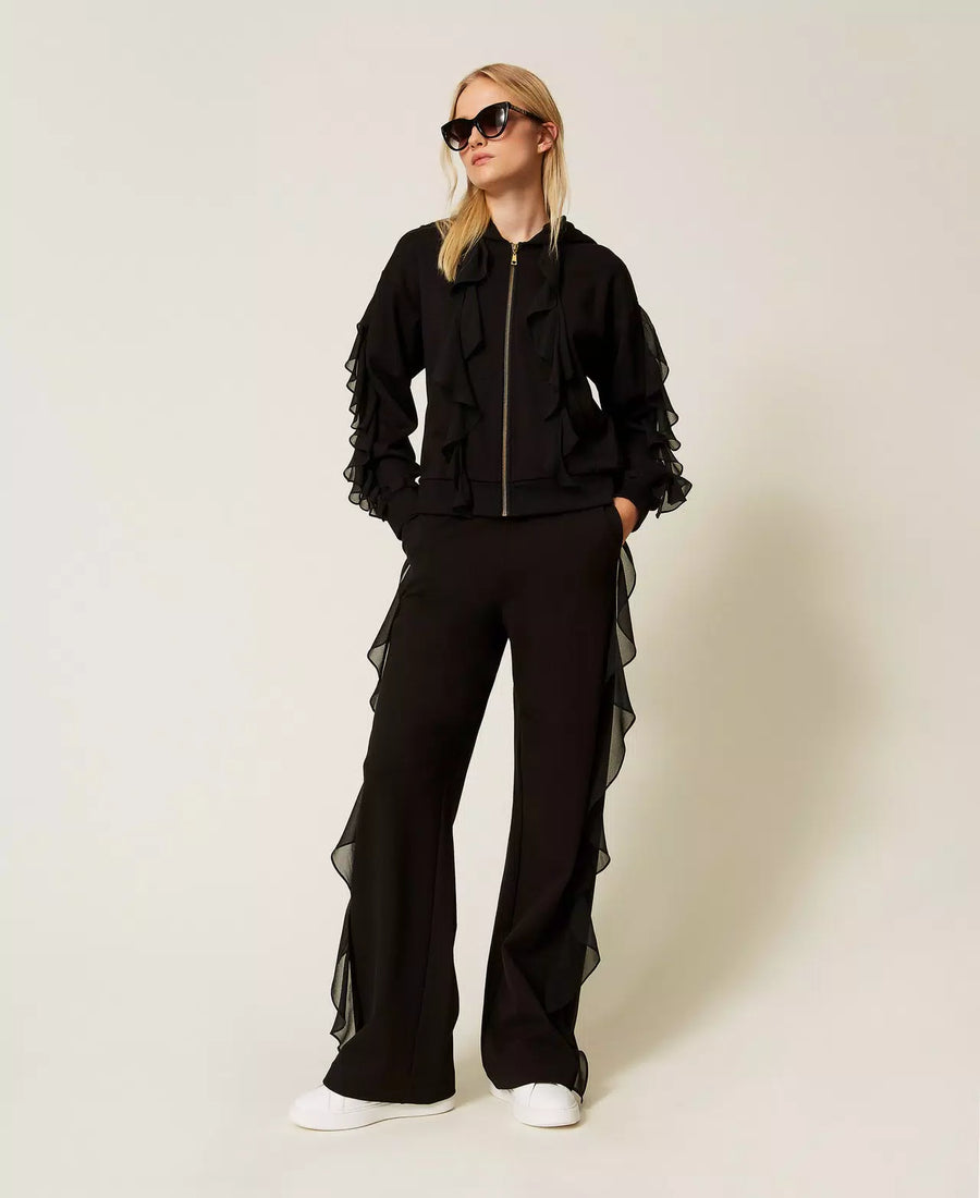 Pantaloni Twinset con Volant in Georgette