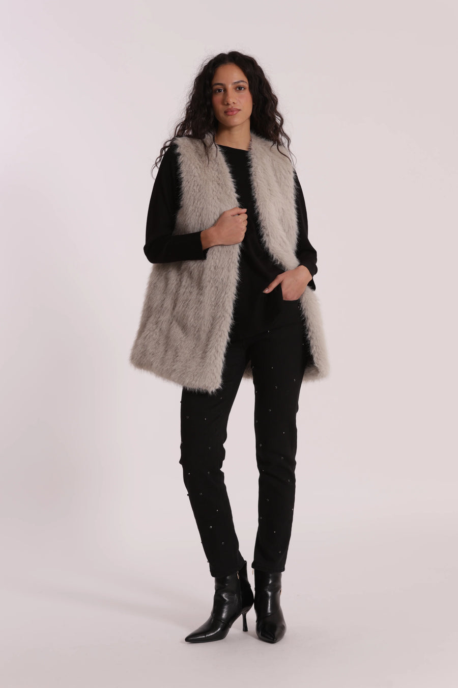 Gilet Lungo effetto Montone Mimi Muá