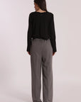 Pantalone Palazzo con Applicazione di Strass
