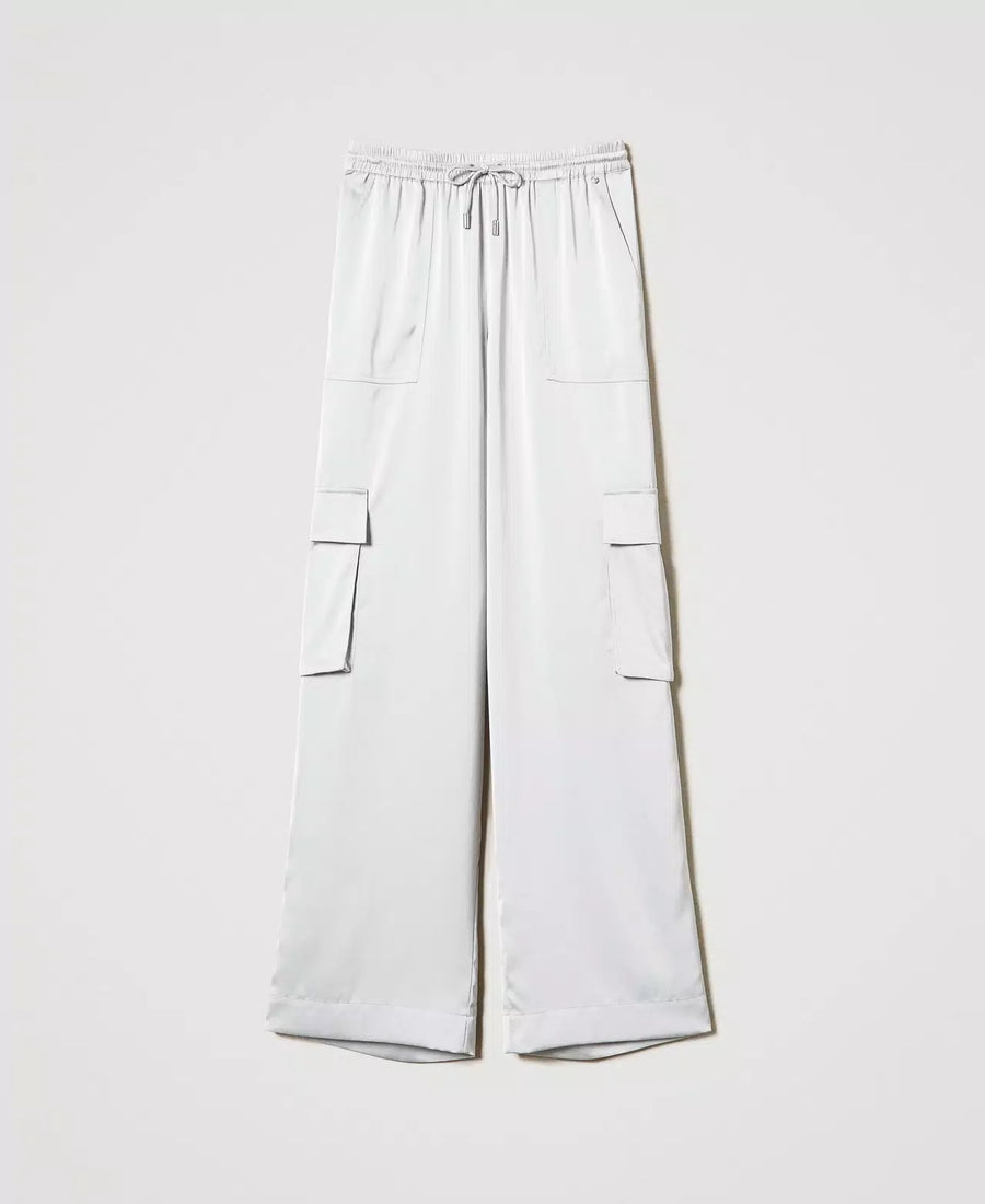 Pantalone Twinset Cargo in Raso