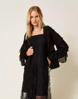 Felpa Twinset con Volant in Georgette
