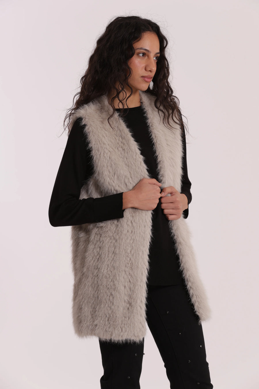 Gilet Lungo effetto Montone Mimi Muá