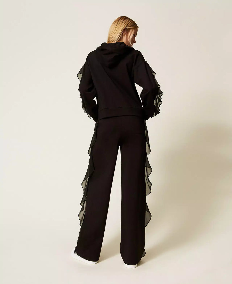Pantaloni Twinset con Volant in Georgette