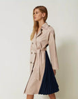 Trench TwinSet con retro plissé