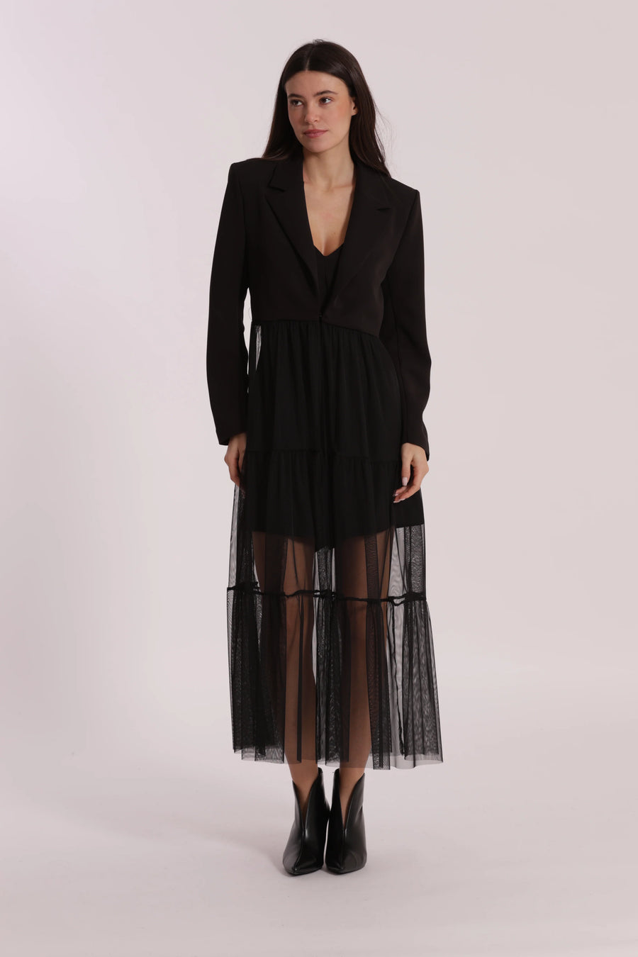 Giacca Lunga con Tulle Mimi Muà