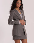 Giacca Lunga con Applicazione di Strass