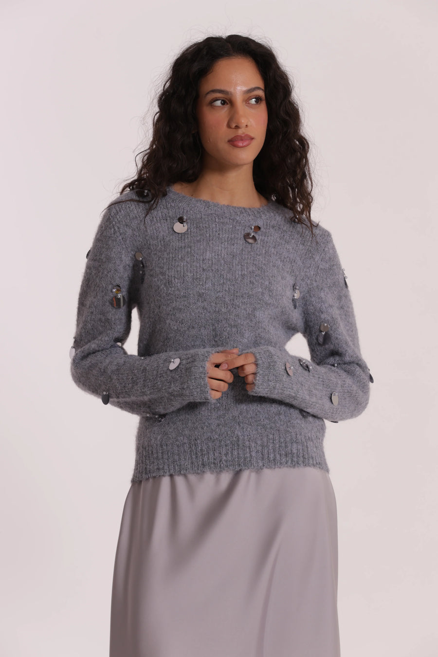 Maglia con Paillettes su Maniche Mimi Muà