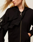 Felpa Twinset con Volant in Georgette