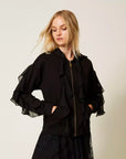 Felpa Twinset con Volant in Georgette