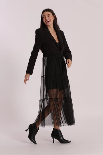Giacca Lunga con Tulle Mimi Muà