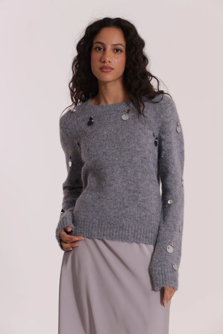 Maglia con Paillettes su Maniche Mimi Muà