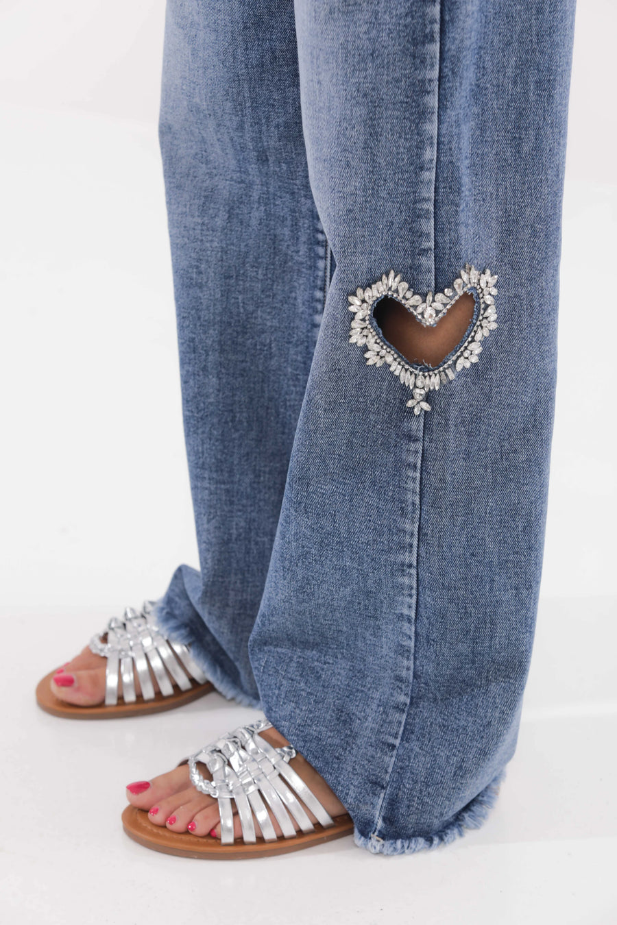 Jeans Cuori Strass Mimì muà