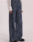 Jeans Palazzo in Jacquard Animalier