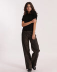 Jeans Wide Leg Leopardato Mimi Muà